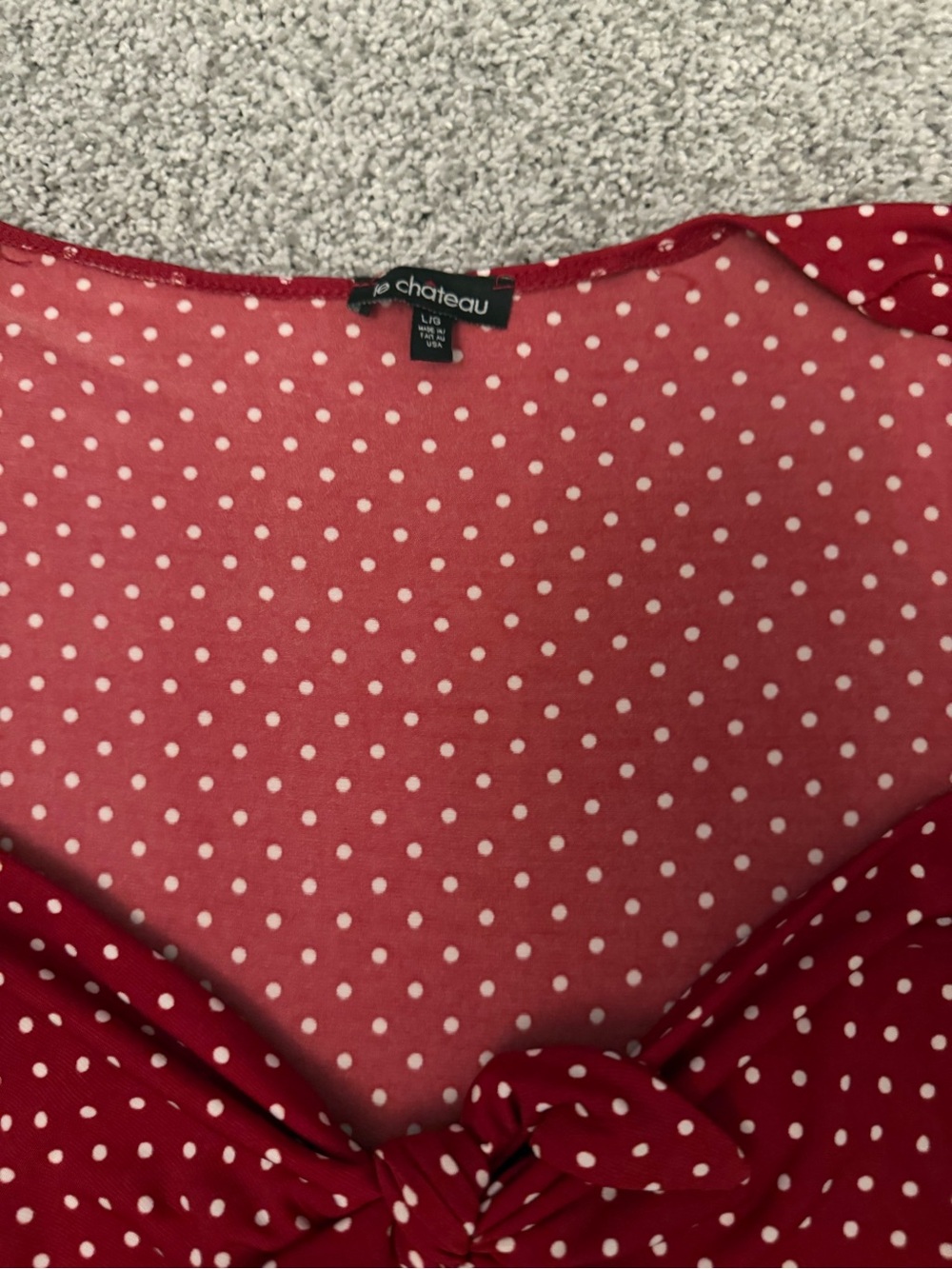 Le chateau OG red polka dot vintage style dress - Picture 3 of 4
